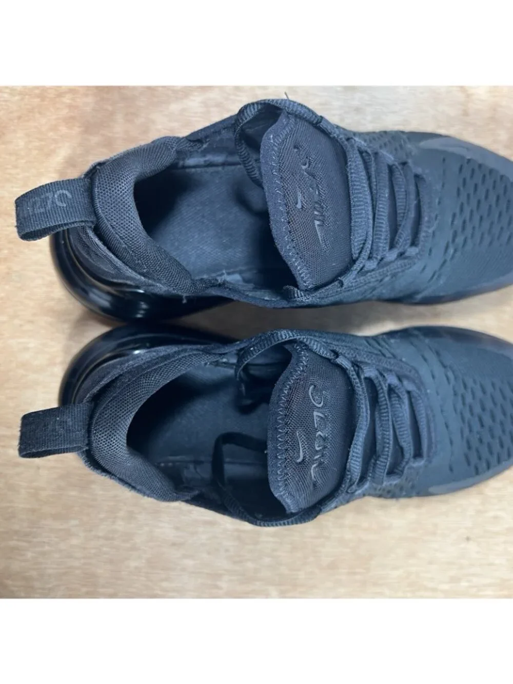 Nike Air Max 270 BQ5776-001 Triple Black Sneakers Black Size 7Y Women's 8.5